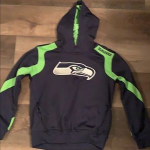 Boys Seattle Seahawks hooded sweatshirt.